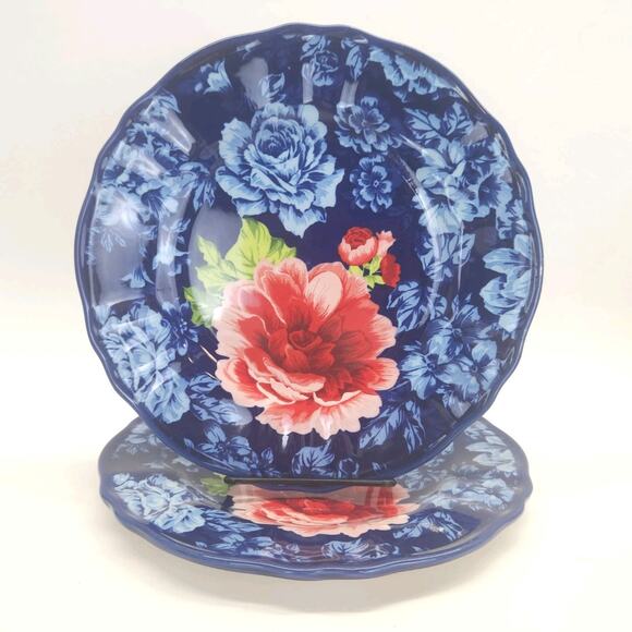 The Pioneer Woman Heritage Salad Plate Dessert Floral Farmhouse Retro 8.75"D 2pc - Picture 1 of 5